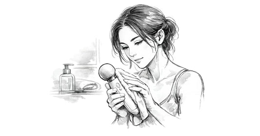 Illustration d'une femme nettoyant un sextoy
