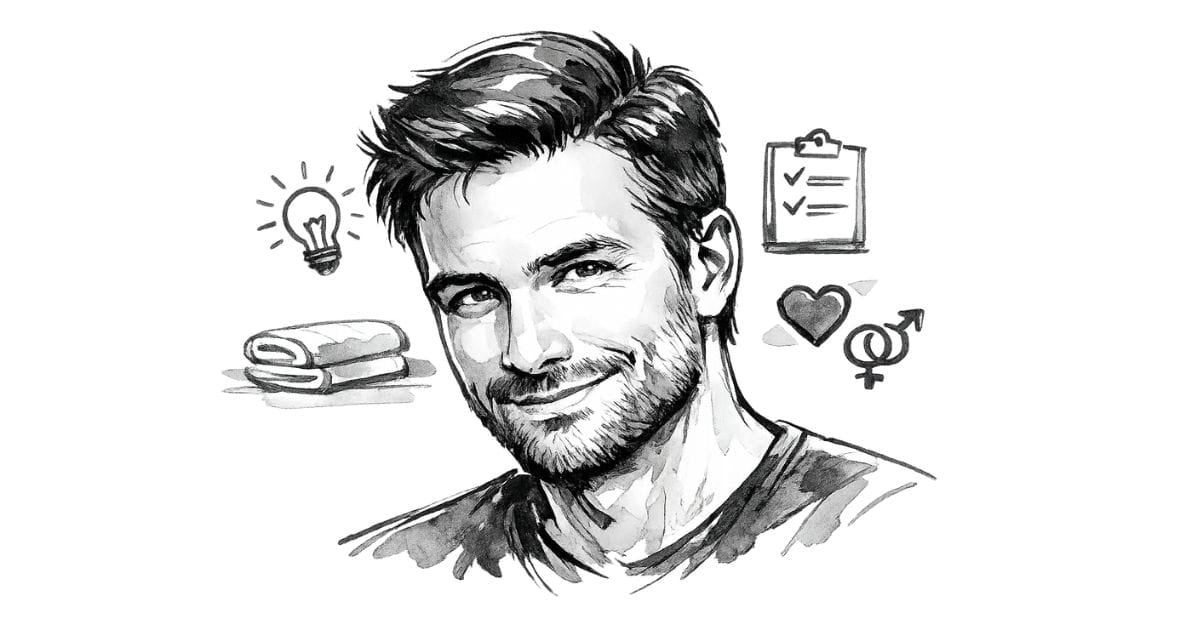 Portrait d’un homme souriant illustrant un guide sur le massage de la zone P.