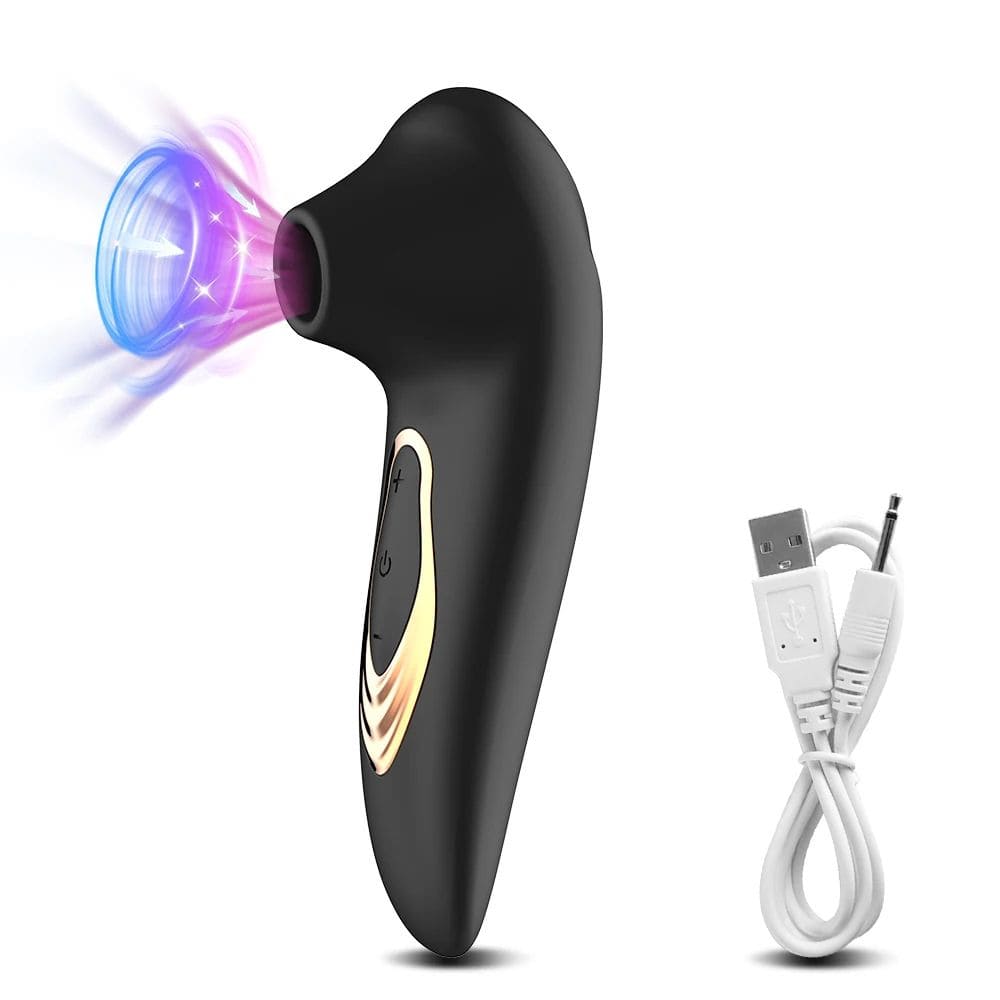 __switch:Noir Aspirateur Clitoris Silicone avec Chargeur