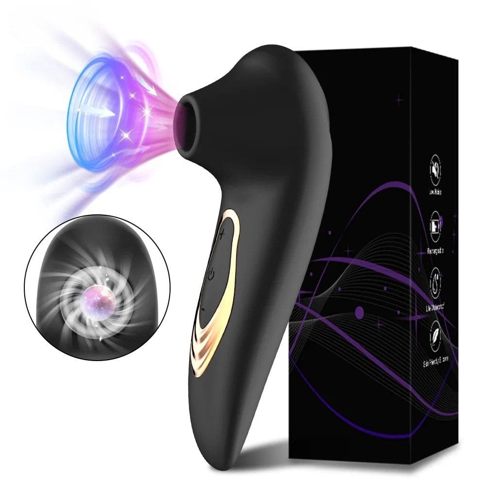 __switch:Noir Aspirateur Clitoris Silicone Soufflant