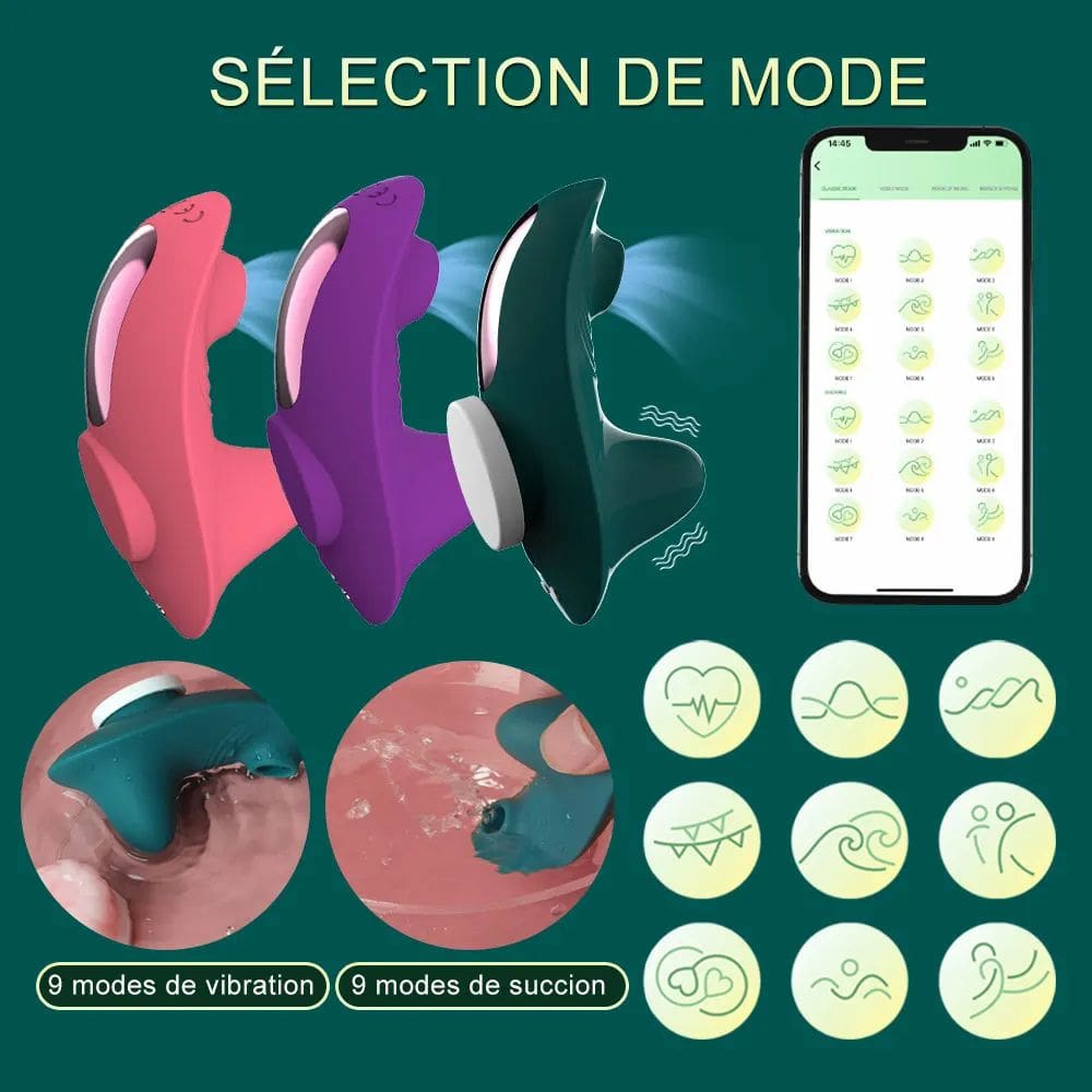 __switch:Vert Aspirateur Clitoris avec Boule Massage Soufflant