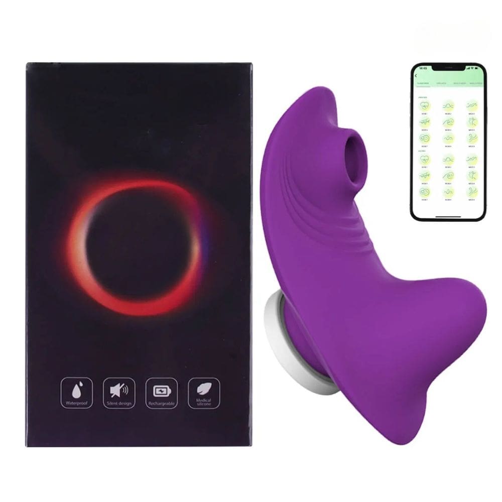 __switch:Violet Aspirateur Clitoris avec Boule Massage avec App