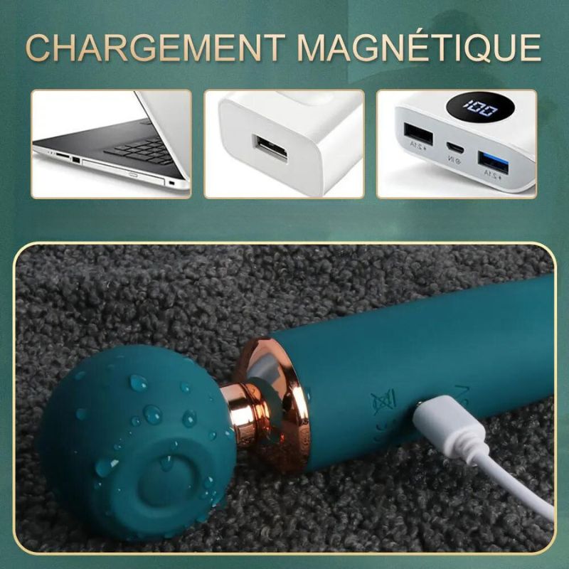 __switch:Vert Vibromasseur Baguette Clitoris Rechargeable