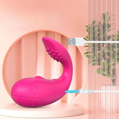__switch:Rose Vibromasseur Baleine avec Chargeur