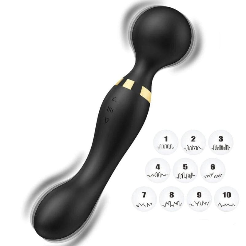 __switch:Noir Vibromasseur Clitoridien Wand pour Femme