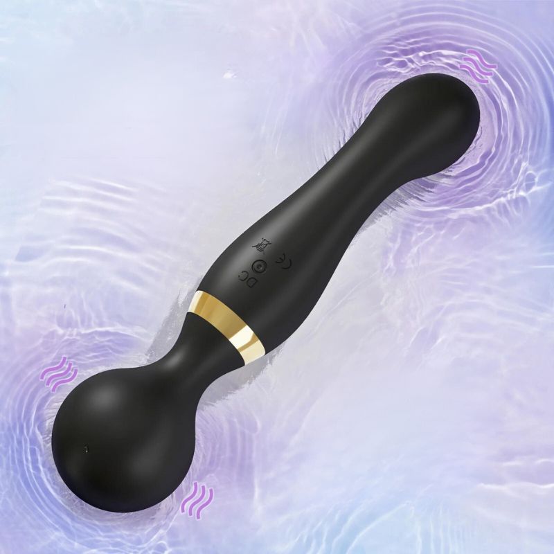 __switch:Noir Vibromasseur Clitoridien Wand Waterproof