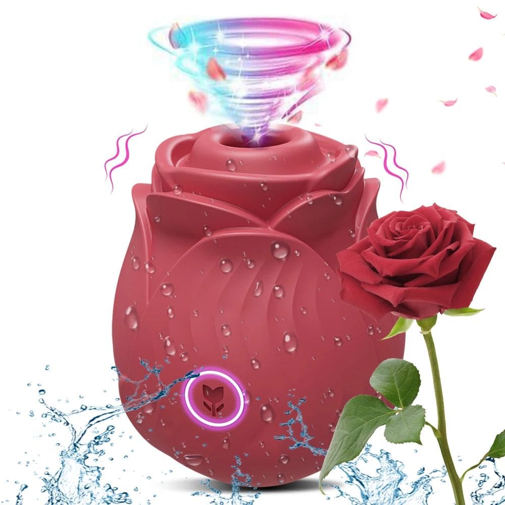 Vibromasseur en Forme de Rose rouge