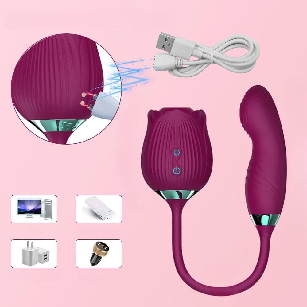 Vibromasseur Fleur charge magnétique