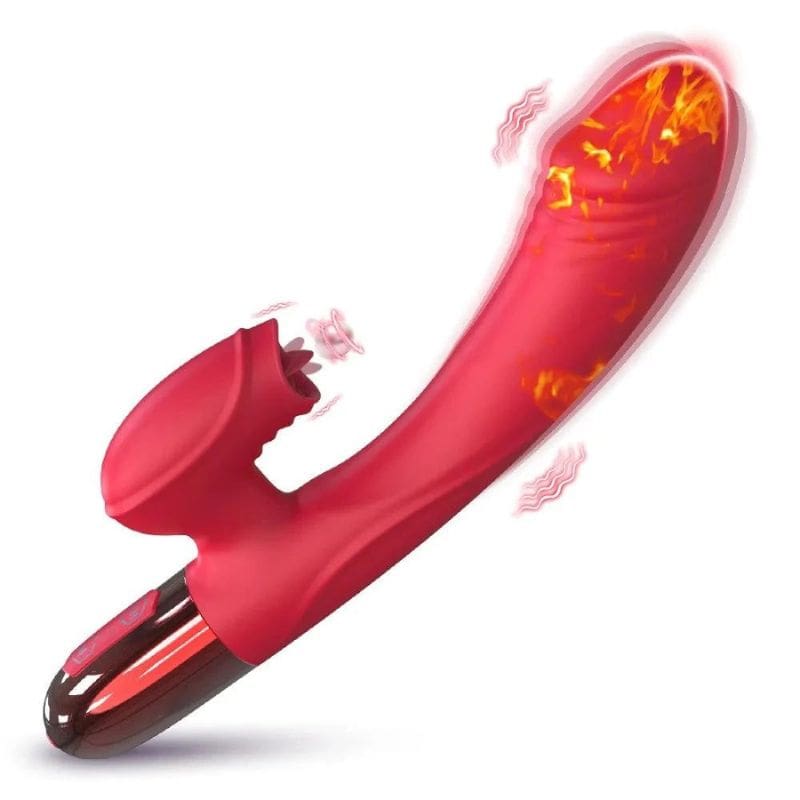 Vibromasseur Rabbit Chauffant avec Mini Langue