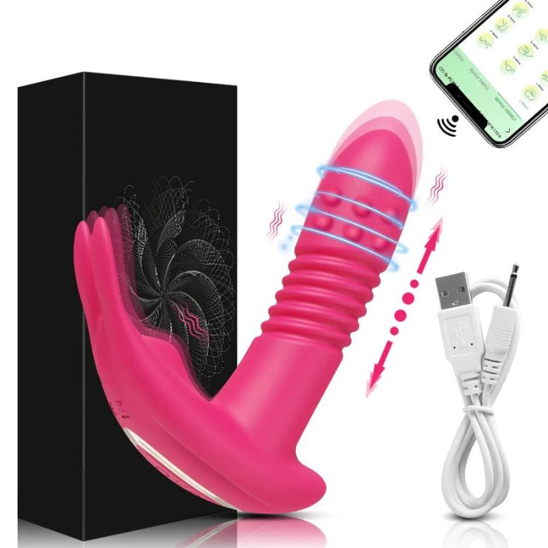 __switch:Rose Vibromasseur Rabbit Va et Vient Rose
