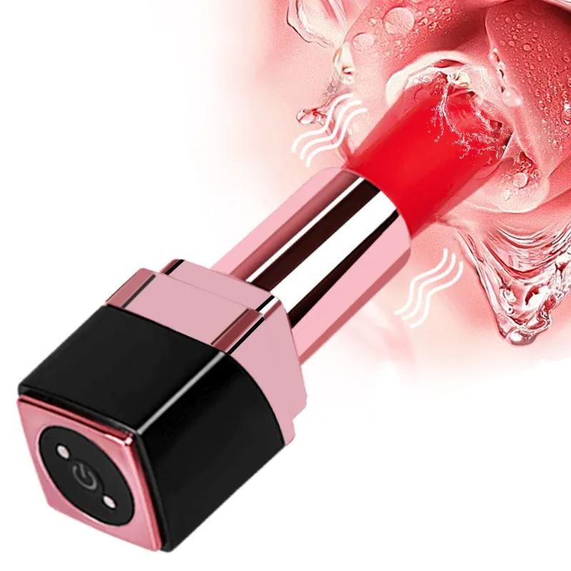__switch:Noir Vibromasseur Rouge à Lèvre Noir