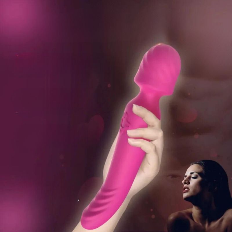 __switch:Rose Vibromasseur Wand 2 en 1 Puissant